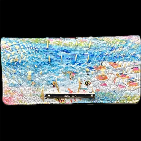 Brahmin Ady Staycation Croc-Embossed clutch wallet HTF - Picture 5 of 5